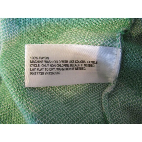 Diane Von Furstenberg Sweater Wrap Mini Dress Green Floral Long Sleeve Size L - Picture 7 of 8